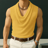 BONSIR  -  Men Tank Tops Solid Color V Neck Sleeveless Summer Casual Male Vests Streetwear 2025 Fashion Casual Men Clothing S-5XL