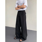 BONSIR  -  Baggy Black Suit Pants Mens Oversized Society Mens White Dress Pants Korean Loose Wide Leg Pants Mens Office Formal Trousers
