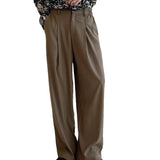 BONSIR  -  New Fashion Autumn Men's Korean Style Loose Wide Leg Trousers Solid Color Casual High Quality Pants Male Trendy Streetwear Men