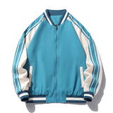 BONSIR  -  New Men Jacket Thin Breathable Windbreaker Autumn Baseball Man Jackets Sports Striped Coats Outwear Men's Clothing Top
