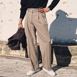 BONSIR  -  New British Retro Male Suit Pants Light Luxury Naples Slim-fit Dress Pants Casual Premium Popular Elegant FashionTrousers M-3XL