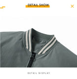 BONSIR  -  Autumn Bomber Jacket Men Plus Size Streetwear Slim Fit Baseball Collar Jackets Coats Casual Outwear Clothing Tops