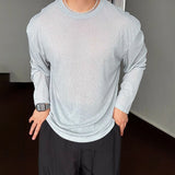 BONSIR  -  Mens T-Shirts Ice-Feeling Breathable Slightly Transparent T-Shirts Summer Streetwear Fashion Elastic Comfort Tops Men'S Clothing