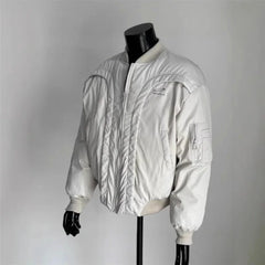 Bonsir Winter Design Jacket Motorcycle Wear Men's Thick Warm Baseball Uniform Padded Coat