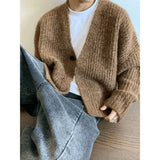 BONSIR  -  American fashion brand high-end sweater jacket Maillard retro wool cardigan knitted top men jersey for women