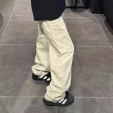 Bonsir Work pants men spring autumn high street American style casual pants with multiple pockets loose fit thin pants