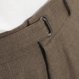 BONSIR  -  Korean Style Fashion Luxury Drape Straight Pants Men 2025 Spring And Autumn New Retro Solid Color Trend Mens Casual Trousers