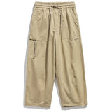 BONSIR  -  Japanese Retro Multi-ket Workwear Long Pants Loose Straight Harlan Umbrella Soldier Pants Men Women Casual Faion