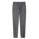 Bonsir Autumn Winter New Embroidered Business Formal Pants Men Fashion Wedding Slim Fit Trousers High Quality Solid Social Suit Pants