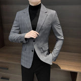 Bonsir Men's Suit Jackets Casual Spring Autumn Male Blazer Single Breasted Menswear Gentleman Clothes Original Luxury Designer Coat