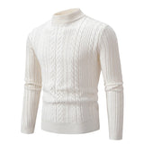 BONSIR  -  Knitted Cashmere Men's Sweater Round Neck Pullover 2025 Autumn New Knitted Jacquard Sweater Base Sweater Men's Clothing
