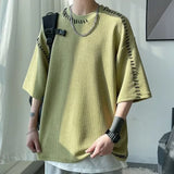 BONSIR  -  Men T Shirt T Shirt Casual Harajuku T Shirts Manual Suture Men Streetwear For Men High Quality Widely Applicable