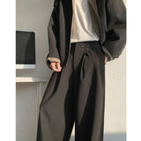 BONSIR  -  Black Suit Pants Men Society Mens Dress Pants Korean Loose Casual Wide Leg Pants Mens Office Formal Trousers Plus Size 5XL
