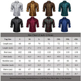 BONSIR  -  Mens Formal Blouse Paisley Long Sleeve Shirts Wedding Casual Style Lapel Neckline Polyester Fabric Regular Fit