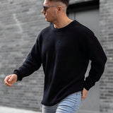 Bonsir Men's Casual Warm Crew Neck Knit Sweater, Men's Pullover Tops for Fall Winter