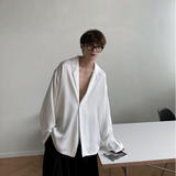 Bonsir Autumn Black White Silk Blazer Men's Fashion Business Society Mens Suit Jacket Korean Loose Casual Dress Jacket Men M-XL