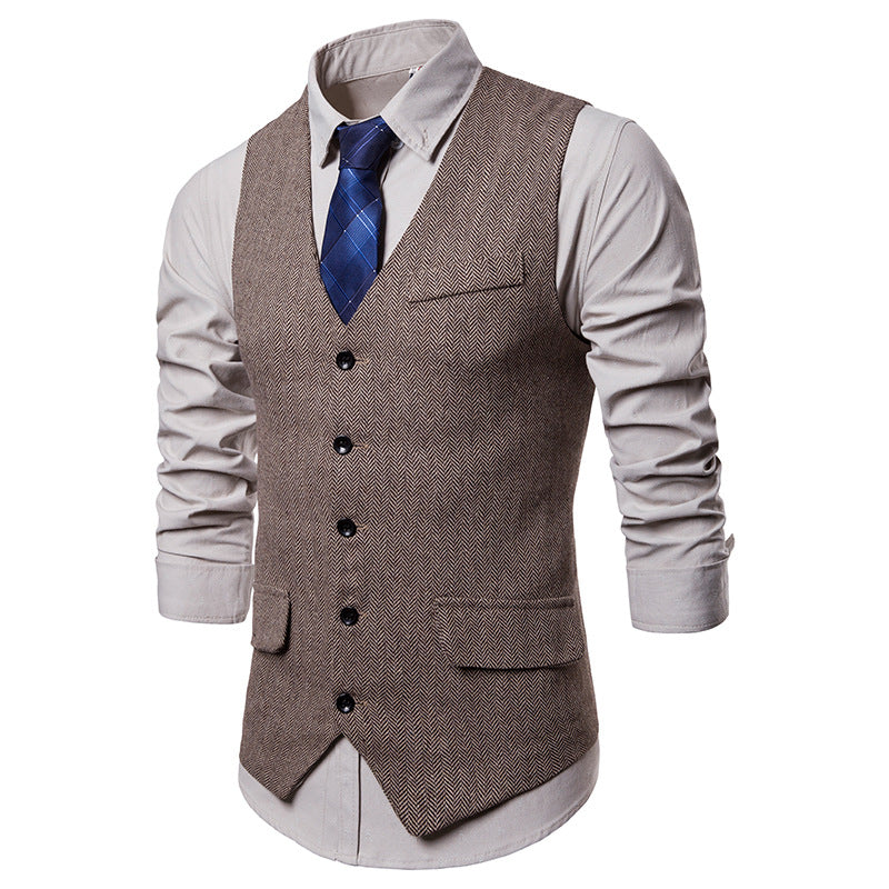 Bonsir KB New Arrival Dress Vests For Men Slim Fit Mens Suit Vest Male Waistcoat Gilet Homme Casual Sleeveless Formal Business Jacket