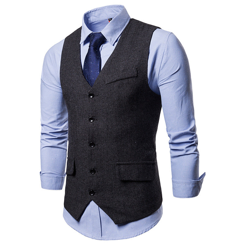 Bonsir KB New Arrival Dress Vests For Men Slim Fit Mens Suit Vest Male Waistcoat Gilet Homme Casual Sleeveless Formal Business Jacket