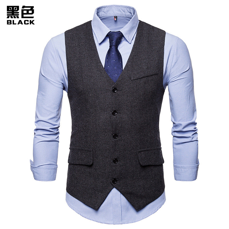 Bonsir KB New Arrival Dress Vests For Men Slim Fit Mens Suit Vest Male Waistcoat Gilet Homme Casual Sleeveless Formal Business Jacket