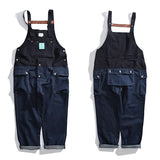 Bonsir Men Clothing Bib Overalls Trousers Mens Cargo Work Pants Functional Multiple Pockets Denim Pant Coveralls Men Jeans