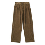 Bonsir New Man's Straight Pants Corduroy Japanese Mid Waist Zipper Trend Vintage Solid Color Loose Casual Mens Wide Leg Trousers