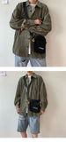 Bonsir Autumn Corduroy Shirt Men Fashion Retro Solid Color Cotton Casual Shirt Man Streetwear Wild Loose Long-sleeved Shirts Men M-2XL