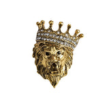 New Retro Animal Lion Head Brooch Fashion Men's Suit Shirt Collar Pin Needle Badge Lapel Pins and Brooches Jewelry Accessories