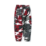 Bonsir Multiple Pockets Camouflage Patch Cotton Men Hip Hop Cargo Pants Joggers Casual Drawstring Pencil Trousers Spodnie Dresowe