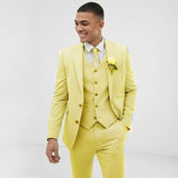 Bonsir Light Blue Wedding Men Suits Slim Fit Groom Wear Tuxedos Coat Dinner Suit 3 Pieces(Jacket+Pants+Vest)