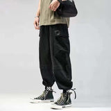 Bonsir 45kg-125kg Tide Large Size M-5XL Overalls Men's Fashion Casual Pants Leisure Fat Man Haren Pants Black/green Color Trousers