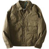 Bonsir Men's Slim Short Work Clothes AMEKAJI Down Jacket Outdoor Camping Hiking Military Uniform Tooling Coats Tactical Sport Outerwear