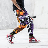 Bonsir Multiple Pockets Camouflage Patch Cotton Men Hip Hop Cargo Pants Joggers Casual Drawstring Pencil Trousers Spodnie Dresowe