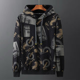 Bonsir Spring Autumn Men's Printed Hoodies Loose Oversize Sweatshirts Streetwear  Hip Hop Fashion Pullover for Male 8XL
