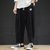 Bonsir Men Harajuku Harem Pants Mens Summer Cotton Linen Joggers Pants Male Vintage Chinese Style Sweatpants Fashions