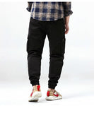 Bonsir Autumn Men S-7Xl Loose Large Size Cargo Pants Casual Streetwear Handsome Bf Style Multi-Pocket Solid Color Tooling Trousers Male