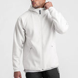 Bonsir W-17 Autumn Men 320g Hooded Sweatshirt Healthy Sport Jogger Gym Training Grey Zipper Fly Boyfriend Youth Fashion Clothing Tops
