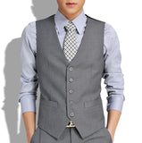 Bonsir Men&#39;s Slim Fit Mens Suit Vest Casual Suit Vest Man Black Gray Formal Businss Vest  Arrival Vests Male Waistcoat Gilet Homme