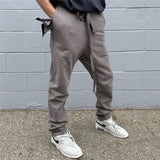 Bonsir Men's Fashion Hi Street Hip Hop Joggers Streetwear Drop Crotch Harem Jogger Pants Brand Designer Patchwork Trousers