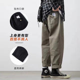 Bonsir 45kg-125kg Tide Large Size M-5XL Overalls Men's Fashion Casual Pants Leisure Fat Man Haren Pants Black/green Color Trousers