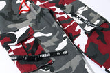 Bonsir Multiple Pockets Camouflage Patch Cotton Men Hip Hop Cargo Pants Joggers Casual Drawstring Pencil Trousers Spodnie Dresowe