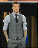 Bonsir Men&#39;s Slim Fit Mens Suit Vest Casual Suit Vest Man Black Gray Formal Businss Vest  Arrival Vests Male Waistcoat Gilet Homme