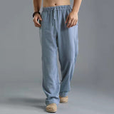 Bonsir New Loose Oversized Cotton Linen Pants For Men Summer Breathable Solid Color Male Linen Trousers Harajuku Streetwear S-5XL