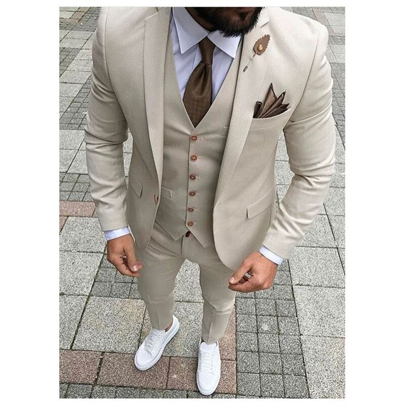 Bonsir Brand New Men Suits Baby Blue Groom Tuxedos Peak Lapel Groomsmen Wedding Best Man 3 Pieces ( Jacket+Pants+Vest+Tie ) C913