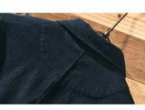 Bonsir Z164 Autumn New Men Shirts Casual Minimalism Style Artsy Daily Loose Solid Color Soft Lapel Pockets Long Sleeve Male Clothing