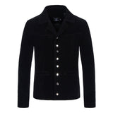 Bonsir Autumn New Men's Jacket Quality Fashion British Style Casual Lapel Golden Velvet Coat