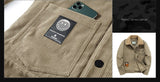 Bonsir Men's Winter Warm Corduroy Jackets Fleece Lined Thermal Coats Tops For Male Windbreak Clothing Size M-5XL