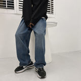 Bonsir Spring Wide-leg Jeans Men's Fashion Casual Retro Korean Jeans Men Streetwear Loose Hip-hop Straight Denim Trousers Mens Pants
