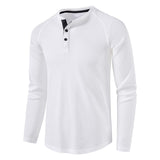Bonsir  Fashion Fine Plaid Long Sleeves Soft t-Shirts Us Size S-2Xl Solid Color Round Neck Casual Fitness Men Gray Tops Pullover