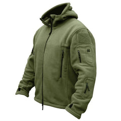 Bonsir Men Winter Thermal Fleece US Military Tactical Jacket Outdoors Sports Hooded Coat Hiking Hunting Combat Camping Army Soft Shell