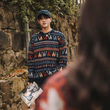 Bonsir Sweater Winter thick ethnic camel round neck pullover sweater for men and women loose casual Japanese retro y2k couple knit coat
